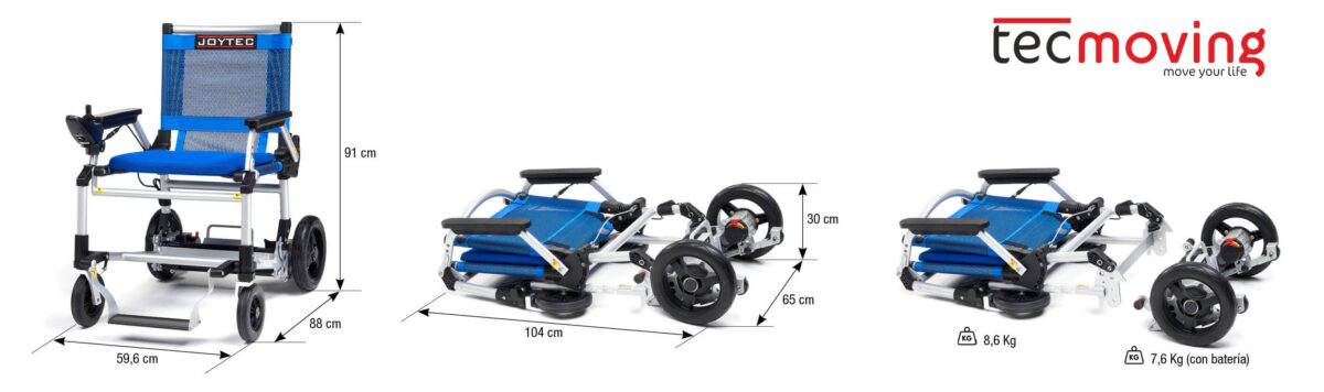 Medidas silla de ruedas eléctrica joytec ultralight tecmoving